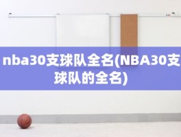 nba30支球队全名(NBA30支球队的全名)