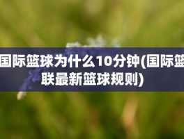 国际篮球为什么10分钟(国际篮联最新篮球规则)