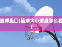 篮球盘囗(篮球大小球盘怎么看)