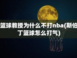 篮球教授为什么不打nba(斯伯丁篮球怎么打气)