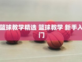 篮球教学精选 篮球教学 新手入门