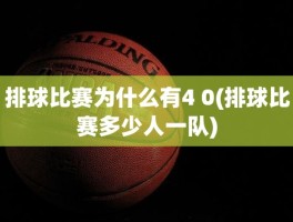 排球比赛为什么有4 0(排球比赛多少人一队)