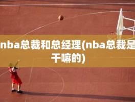 nba总裁和总经理(nba总裁是干嘛的)