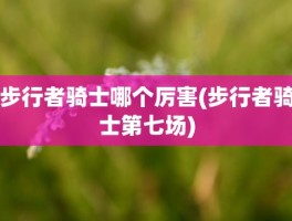 步行者骑士哪个厉害(步行者骑士第七场)