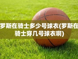 罗斯在骑士多少号球衣(罗斯在骑士穿几号球衣啊)