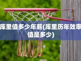 库里值多少年薪(库里历年效率值是多少)