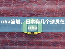 nba宫城，日本有几个球员在nba