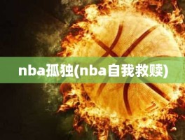 nba孤独(nba自我救赎)