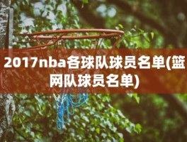 2017nba各球队球员名单(篮网队球员名单)