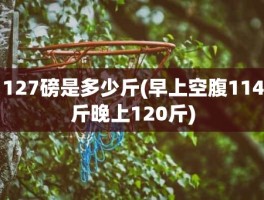 127磅是多少斤(早上空腹114斤晚上120斤)