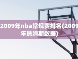 2009年nba常规赛排名(2009年詹姆斯数据)