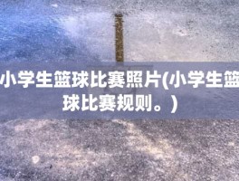 小学生篮球比赛照片(小学生篮球比赛规则。)