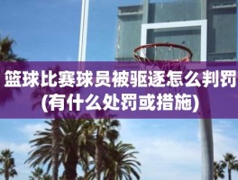 篮球比赛球员被驱逐怎么判罚(有什么处罚或措施)