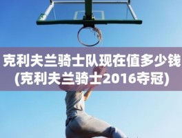 克利夫兰骑士队现在值多少钱(克利夫兰骑士2016夺冠)