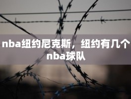 nba纽约尼克斯，纽约有几个nba球队