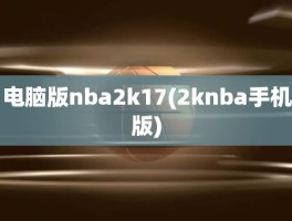 电脑版nba2k17(2knba手机版)