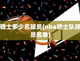 骑士多少名球员(nba骑士队球员名单)