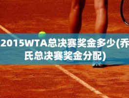 2015WTA总决赛奖金多少(乔氏总决赛奖金分配)