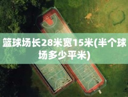 篮球场长28米宽15米(半个球场多少平米)