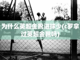 为什么英超金靴进球少(c罗拿过英超金靴吗)