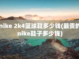 nike 2k4篮球鞋多少钱(最贵的nike鞋子多少钱)