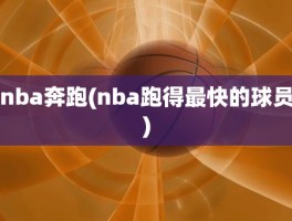 nba奔跑(nba跑得最快的球员)