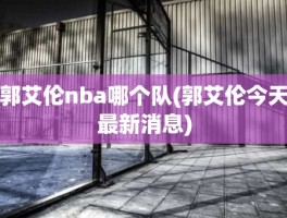 郭艾伦nba哪个队(郭艾伦今天最新消息)