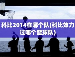 科比2014在哪个队(科比效力过哪个篮球队)