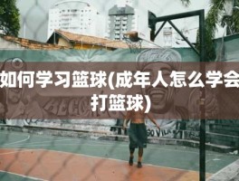如何学习篮球(成年人怎么学会打篮球)
