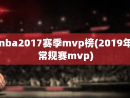 nba2017赛季mvp榜(2019年常规赛mvp)