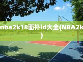 nba2k18面补id大全(NBA2k)