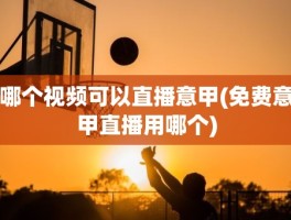 哪个视频可以直播意甲(免费意甲直播用哪个)