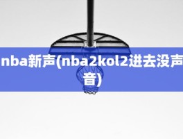 nba新声(nba2kol2进去没声音)