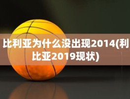 比利亚为什么没出现2014(利比亚2019现状)
