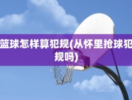 篮球怎样算犯规(从怀里抢球犯规吗)