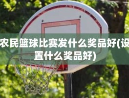 农民篮球比赛发什么奖品好(设置什么奖品好)