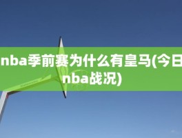 nba季前赛为什么有皇马(今日nba战况)