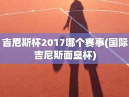 吉尼斯杯2017哪个赛事(国际吉尼斯面皇杯)