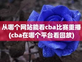 从哪个网站能看cba比赛重播(cba在哪个平台看回放)