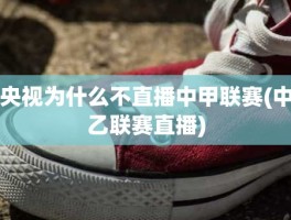 央视为什么不直播中甲联赛(中乙联赛直播)