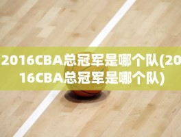 2016CBA总冠军是哪个队(2016CBA总冠军是哪个队)