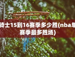 骑士15到16赛季多少胜(nba单赛季最多胜场)