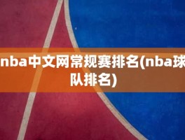 nba中文网常规赛排名(nba球队排名)