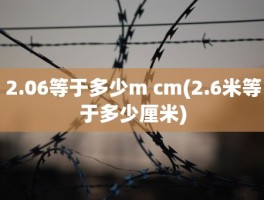 2.06等于多少m cm(2.6米等于多少厘米)