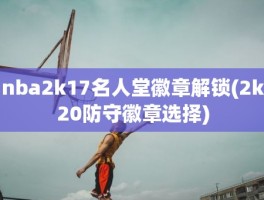 nba2k17名人堂徽章解锁(2k20防守徽章选择)