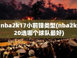 nba2k17小前锋类型(nba2k20选哪个球队最好)