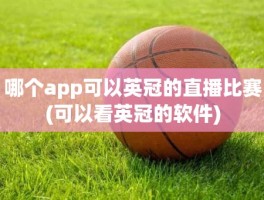 哪个app可以英冠的直播比赛(可以看英冠的软件)