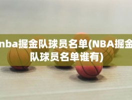 nba掘金队球员名单(NBA掘金队球员名单谁有)