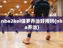 nba2kol保罗乔治好用吗(nba乔治)