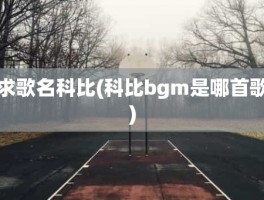 求歌名科比(科比bgm是哪首歌)